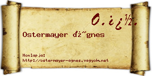 Ostermayer Ágnes névjegykártya